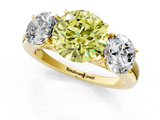 Yellow gold Three-Stone Fancy Yellow Round  Cut Diamond Ring with Channel-Set Band and Four-Prong Setting_18