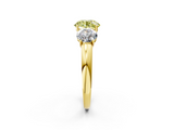 Yellow gold Three-Stone Fancy Yellow Round  Cut Diamond Ring with Channel-Set Band and Four-Prong Setting_19