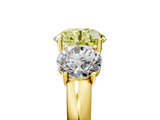 Yellow gold Three-Stone Fancy Yellow Round  Cut Diamond Ring with Channel-Set Band and Four-Prong Setting_22