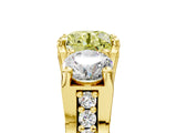 Yellow gold Three-Stone Fancy Yellow Round  Cut Diamond Ring with Channel-Set Band and Four-Prong Setting_38