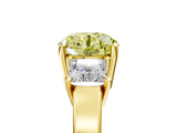 Yellow gold Three-Stone Fancy Yellow Round  Cut Solitaire Ring with Prong Setting_8