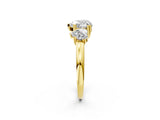 Yellow gold Three-Stone Heart Cut Cut Diamond Ring with Channel Set Band and Four-Prong Setting_13