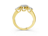 Yellow gold Three-Stone Heart Cut Cut Diamond Ring with Channel Set Band and Four-Prong Setting_14