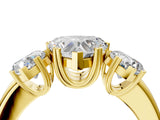 Yellow gold Three-Stone Heart Cut Cut Diamond Ring with Channel Set Band and Four-Prong Setting_15