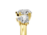 Yellow gold Three-Stone Heart Cut Cut Diamond Ring with Channel Set Band and Four-Prong Setting_40