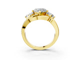Yellow gold Three-Stone Heart Cut Cut Diamond Split Shank Prong Set Ring_10
