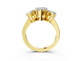 Yellow gold Three-Stone Heart Cut Diamond Ring with Channel Set Band and Four-Prong Setting_21