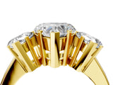 Yellow gold Three-Stone Heart Cut Diamond Ring with Channel Set Band and Four-Prong Setting_22