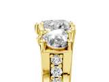 Yellow gold Three-Stone Heart Cut Diamond Ring with Channel-Set Band and Four-Prong Setting_69