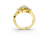 Yellow gold Three-Stone Marquise Cut Cut Diamond Split Shank Prong Set Ring_10