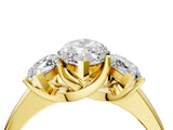 Yellow gold Three-Stone Marquise Cut Cut Solitaire Ring with Classic Prong Setting_7