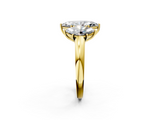 Yellow gold Three-Stone Marquise Cut Diamond Ring with Channel-Set Band and Four-Prong Setting_51