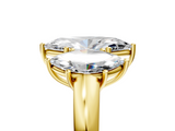Yellow gold Three-Stone Marquise Cut Diamond Ring with Channel-Set Band and Four-Prong Setting_54