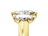 Yellow gold Three-Stone Marquise Cut Diamond Ring with Prong Setting and Classic Band_8