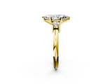 Yellow gold Three-Stone Marquise Cut Diamond Solitaire with Prong Setting and Classic Band_52