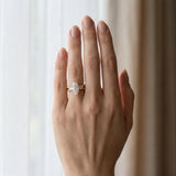 Yellow gold Three-Stone Marquise Cut Diamond Twist Band with Prong Setting_13