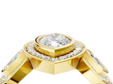 Yellow gold Three-Stone Marquise Cut Halo Pavé Diamond Ring_7