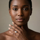 Yellow gold Three-Stone Marquise Solitaire Ring with Tapered Band and Four-Prong Setting_9
