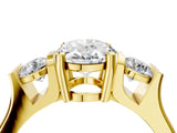 Yellow gold Three-Stone Oval Cut Cut Classic Band Prong Setting Ring_7