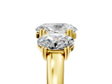 Yellow gold Three-Stone Oval Cut Cut Diamond Ring with Channel Set Band and Four-Prong Setting_40