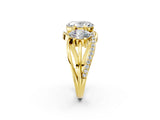 Yellow gold Three-Stone Oval Cut Cut Diamond Split Shank Prong Set Ring_9