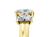 Yellow gold Three-Stone Oval Cut Cut Solitaire Ring with Classic Prong Setting_8