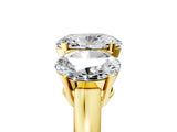 Yellow gold Three-Stone Oval Cut Diamond Ring with Channel Set Band and Four-Prong Setting_23