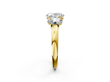 Yellow gold Three-Stone Oval Cut Diamond Ring with Channel-Set Band and Four-Prong Setting_51