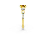 Yellow gold Three-Stone Oval Cut Yellow Sapphire Pavé Band with Four-Prong Setting_26