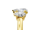 Yellow gold Three-Stone Pear Cut Cut Diamond Ring with Channel Set Band and Four-Prong Setting_40