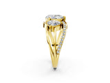 Yellow gold Three-Stone Pear Cut Cut Diamond Split Shank Prong Set Ring_9