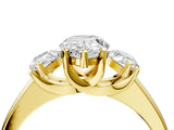 Yellow gold Three-Stone Pear Cut Cut Solitaire Ring with Classic Prong Setting_7