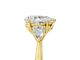 Yellow gold Three-Stone Pear Cut Diamond Ring with Pear  Side Stones in Four-Prong Setting_29