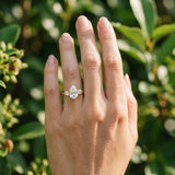 Yellow gold Three-Stone Pear Cut Diamond Solitaire with Prong Setting and Classic Band_13