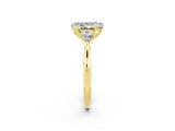 Yellow gold Three-Stone Pear Cut Moissanite Ring with Pear  Side Stones in Four-Prong Setting_38