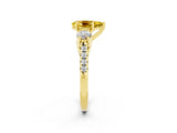 Yellow gold Three-Stone Pear Cut Yellow Sapphire Pavé Band with Four-Prong Setting_26