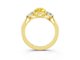 Yellow gold Three-Stone Pear Cut Yellow Sapphire Ring with Pear  Side Stones in Four-Prong Setting_39