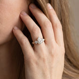 Yellow gold Three-Stone Pear Diamond Channel Set Engagement Ring with Prong Setting_5