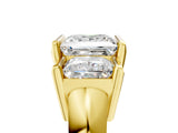 Yellow gold Three Stone Princess Cut Channel Set Diamond Ring_11