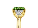Yellow gold Three-Stone Princess Cut Cut Diamond Ring with Trillion Side Stones and Four-Prong Setting_5