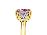 Yellow gold Three-Stone Princess Cut Cut Diamond Ring with Trillion Side Stones and Four-Prong Setting_5