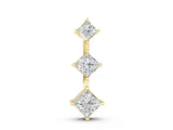 Yellow gold Three-Stone Princess Cut Diamond Pendant with Four-Prong Setting_6