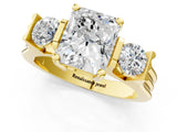 Yellow gold Three-Stone Radiant Cut Cut Classic Band Prong Setting Ring_4
