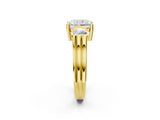 Yellow gold Three-Stone Radiant Cut Cut Classic Band Prong Setting Ring_5