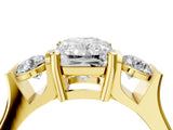 Yellow gold Three-Stone Radiant Cut Cut Classic Band Prong Setting Ring_7