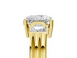Yellow gold Three-Stone Radiant Cut Cut Classic Band Prong Setting Ring_8
