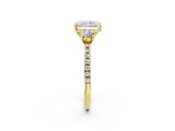 Yellow gold Three-Stone Radiant Cut Cut Diamond Pavé Band with Prong Setting_41