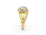 Yellow gold Three-Stone Radiant Cut Cut Diamond Split Shank Prong Set Ring_21