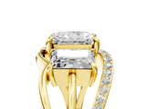 Yellow gold Three-Stone Radiant Cut Cut Diamond Split Shank Prong Set Ring_24