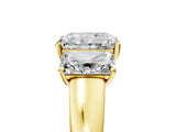 Yellow gold Three-Stone Radiant Cut Cut Solitaire Ring with Classic Prong Setting_8